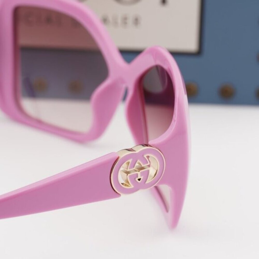 Gucci GG2015S 005 Square Sunglasses – Pink/Burgundy - Picture 6 of 12